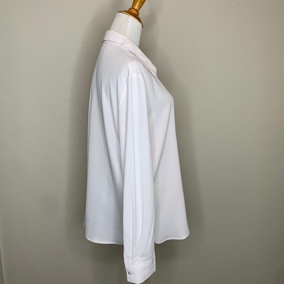 Mango Pale Pink Chiffon Blouse Sz 10 - Picture 4 of 10